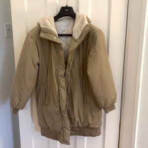 Rino & Pelle Parka with faux fur lined hood. Size Eur 38